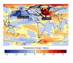 Bering Strait temperature change chart